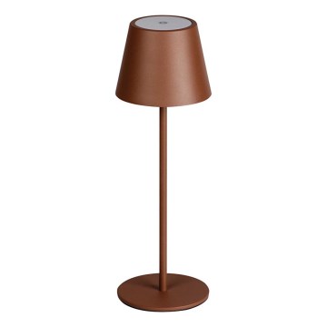 LED Aptumšojama, lādējama galda lampa INITA LED/1,2W/1800 mAh IP54 brūna