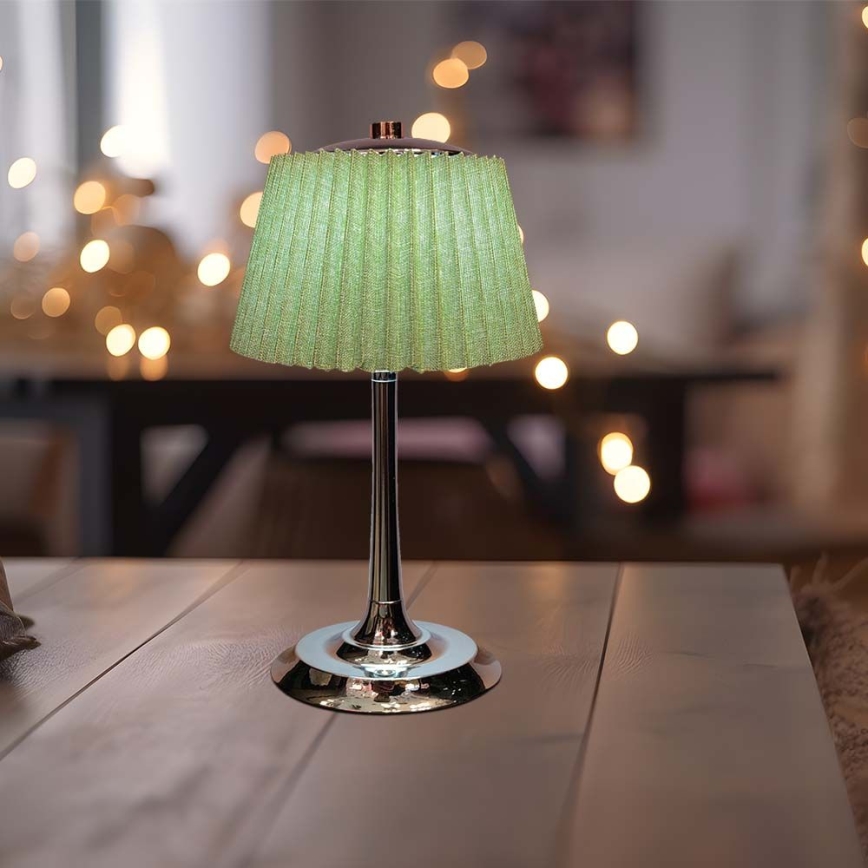 LED Aptumšojama uzlādējama skārienvadāma galda lampa LED/1,5W/5V 3000/4000/6000K 1800 mAh zaļa