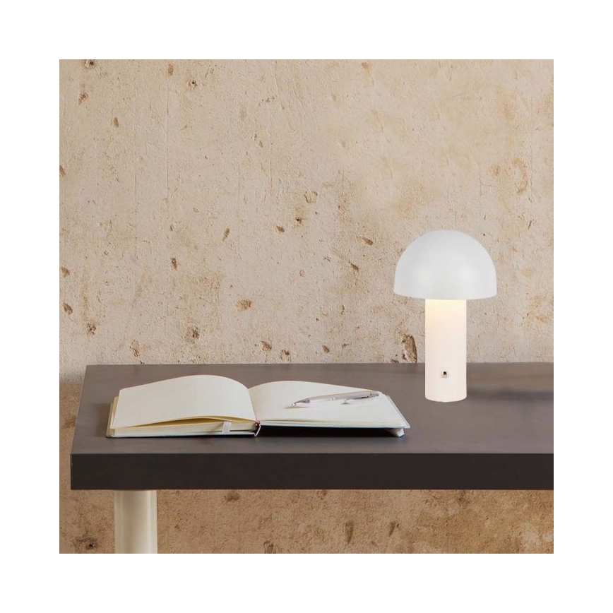 LED Aptumšojama uzlādējama skārienvadāma galda lampa LED/1W/5V 3000-6000K 1800 mAh balta