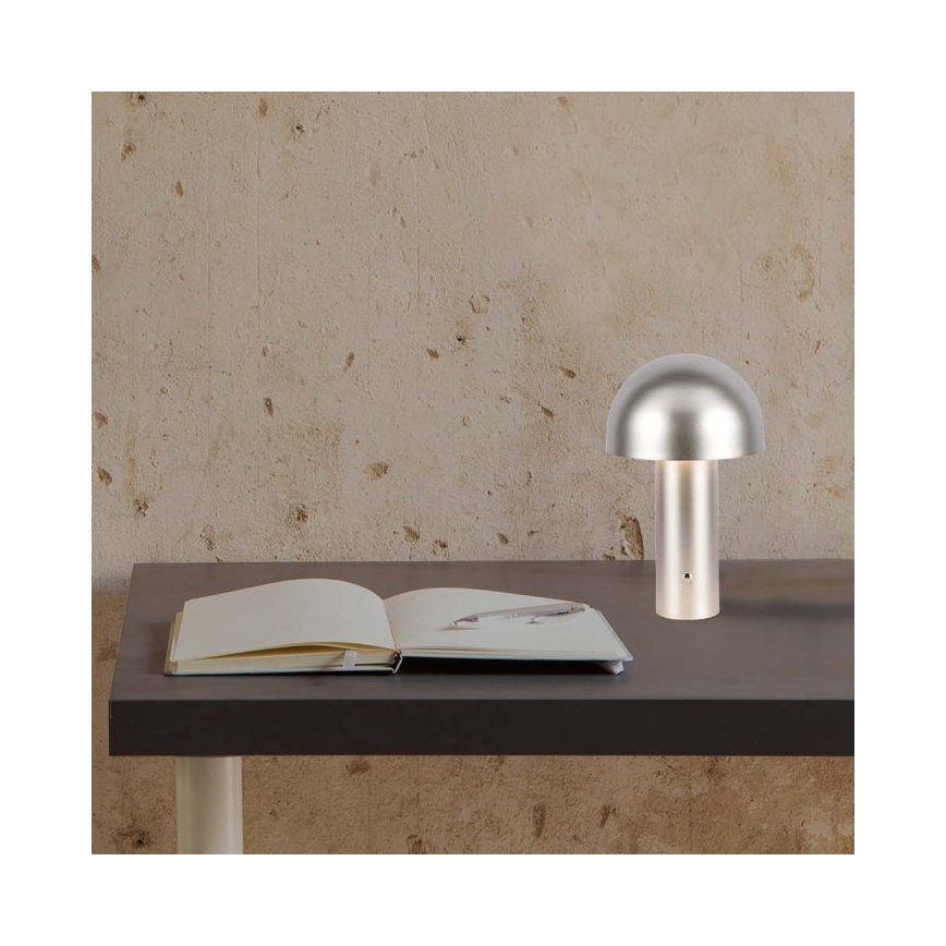 LED Aptumšojama uzlādējama skārienvadāma galda lampa LED/1W/5V 3000-6000K 1800 mAh zelta