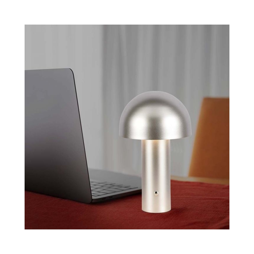 LED Aptumšojama uzlādējama skārienvadāma galda lampa LED/1W/5V 3000-6000K 1800 mAh zelta