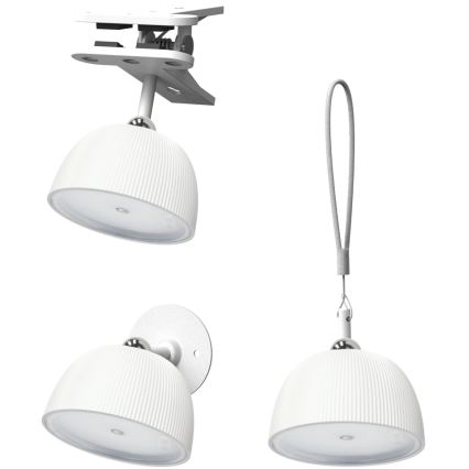 LED Aptumšojama, lādējama galda lampa 4in1 LED/3,5W/5V 3000/4000/6500K IP54 1800 mAh balta