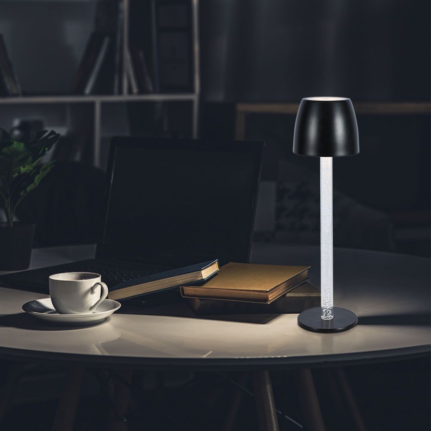 LED Aptumšojama uzlādējama skārienvadāma galda lampa LED/3W/5V 3000K 1800 mAh balta