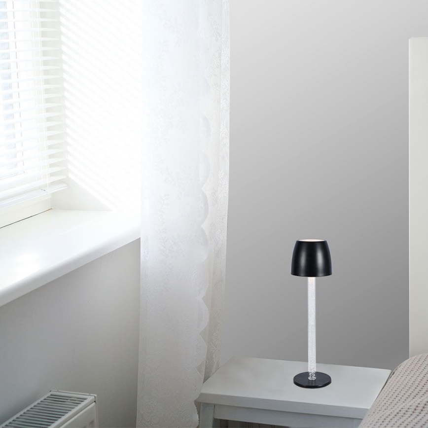 LED Aptumšojama uzlādējama skārienvadāma galda lampa LED/3W/5V 3000K 1800 mAh balta