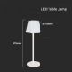 LED Aptumšojama uzlādējama skārienvadāma galda lampa LED/4W/5V 3000-6000K 1800 mAh balta