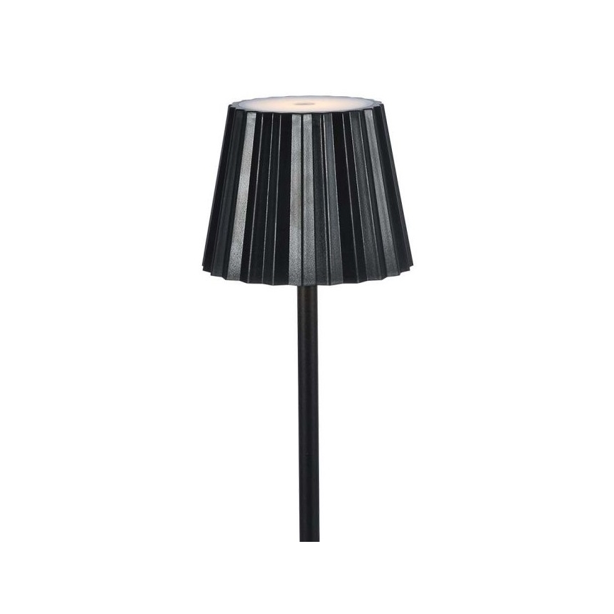 LED Aptumšojama uzlādējama skārienvadāma galda lampa LED/4W/5V 3000-6000K 1800 mAh melna