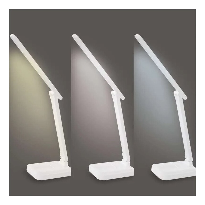 LED Aptumšojama, lādējama galda lampa LED/5W/3,7V 3000K/4000K/6500K 800mAh balta