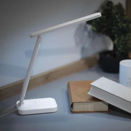 LED Aptumšojama, lādējama galda lampa LED/5W/3,7V 3000K/4000K/6500K 800mAh balta