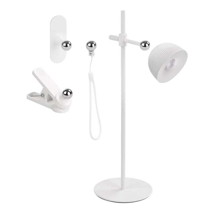 LED Aptumšojama, lādējama galda lampa magnētiskais 4in1 LED/4,2W/3,7V 4000K 1200mAh balta