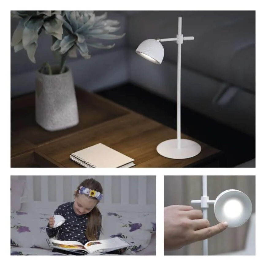 LED Aptumšojama, lādējama galda lampa magnētiskais 4in1 LED/4,2W/3,7V 4000K 1200mAh balta