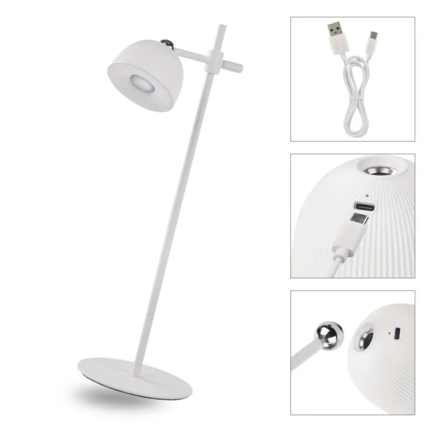 LED Aptumšojama, lādējama galda lampa magnētiskais 4in1 LED/4,2W/3,7V 4000K 1200mAh balta