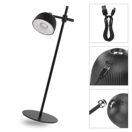 LED Aptumšojama, lādējama galda lampa magnētiskais 4in1 LED/4,2W/3,7V 4000K 1200mAh melna