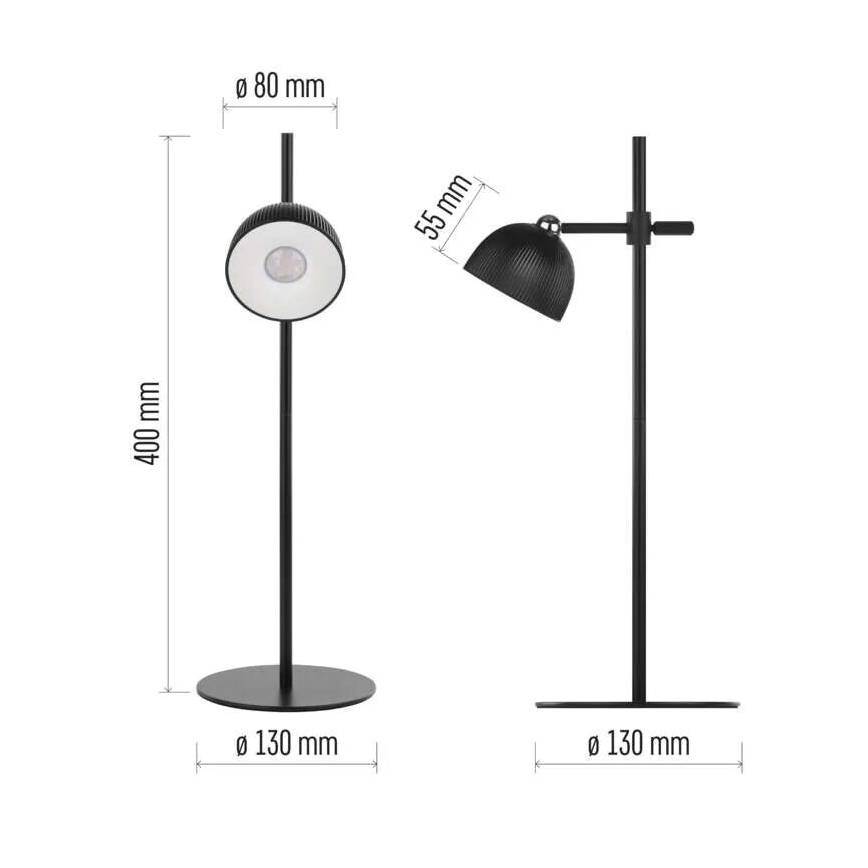 LED Aptumšojama, lādējama galda lampa magnētiskais 4in1 LED/4,2W/3,7V 4000K 1200mAh melna