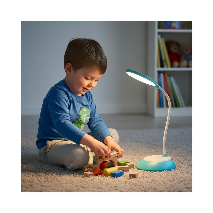 LED Aptumšojama, lādējama galda lampa VISUA LED/5W/5V 3000-5000K 1200 mAh zila