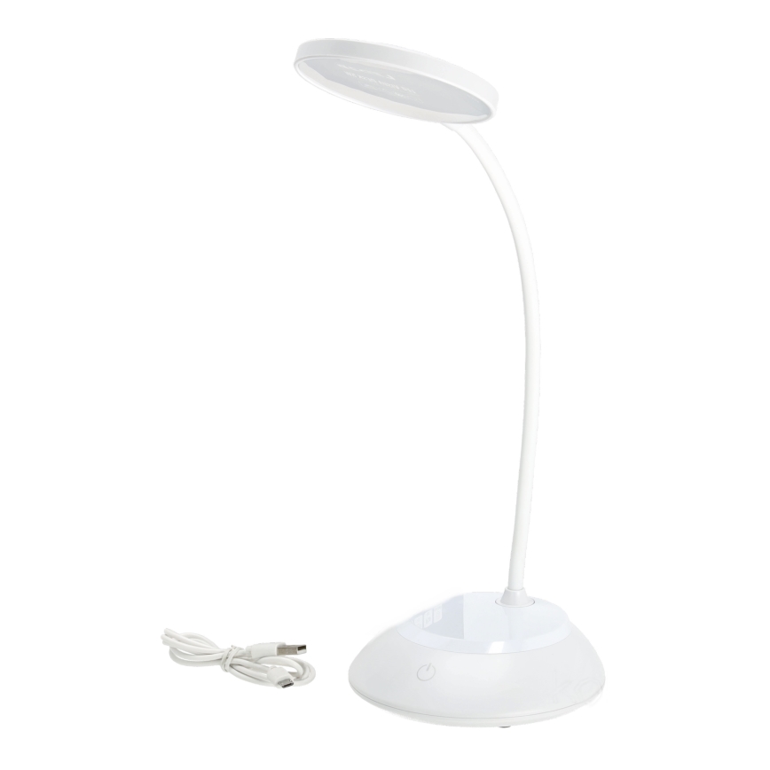 LED Aptumšojama, lādējama galda lampa VISUA LED/5W/5V 3000-5000K 1200 mAh balta
