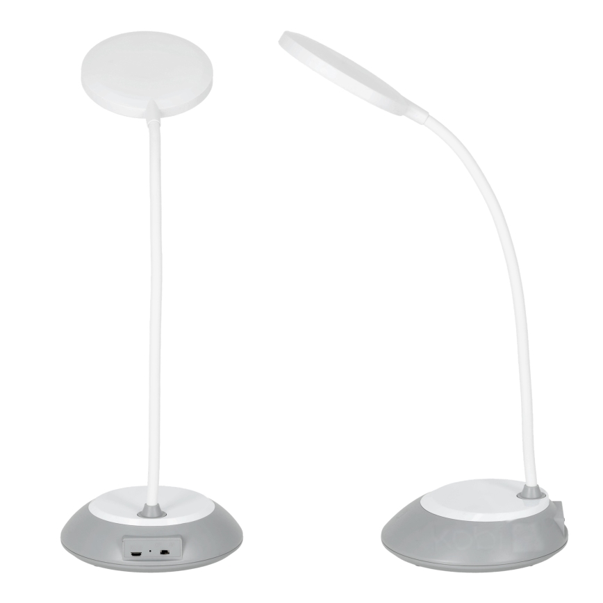 LED Aptumšojama, lādējama galda lampa VISUA LED/5W/5V 3000-5000K 1200 mAh pelēka