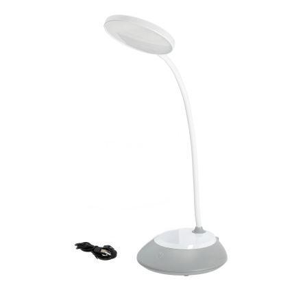 LED Aptumšojama, lādējama galda lampa VISUA LED/5W/5V 3000-5000K 1200 mAh pelēka