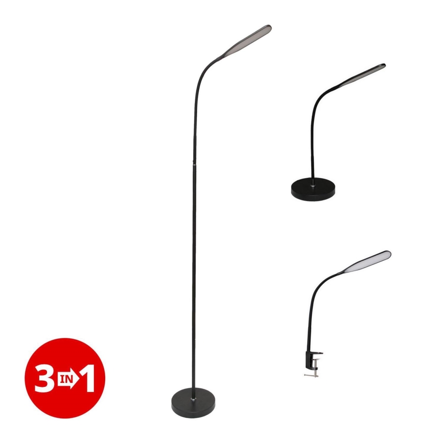 LED Aptumšojama lampa 3in1 LED/10W/230V 3000/4000/6000K CRI 90 melna