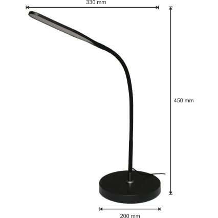 LED Aptumšojama lampa 3in1 LED/10W/230V 3000/4000/6000K CRI 90 melna