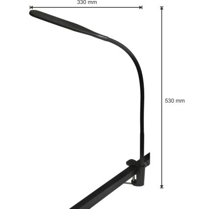 LED Aptumšojama lampa 3in1 LED/10W/230V 3000/4000/6000K CRI 90 melna
