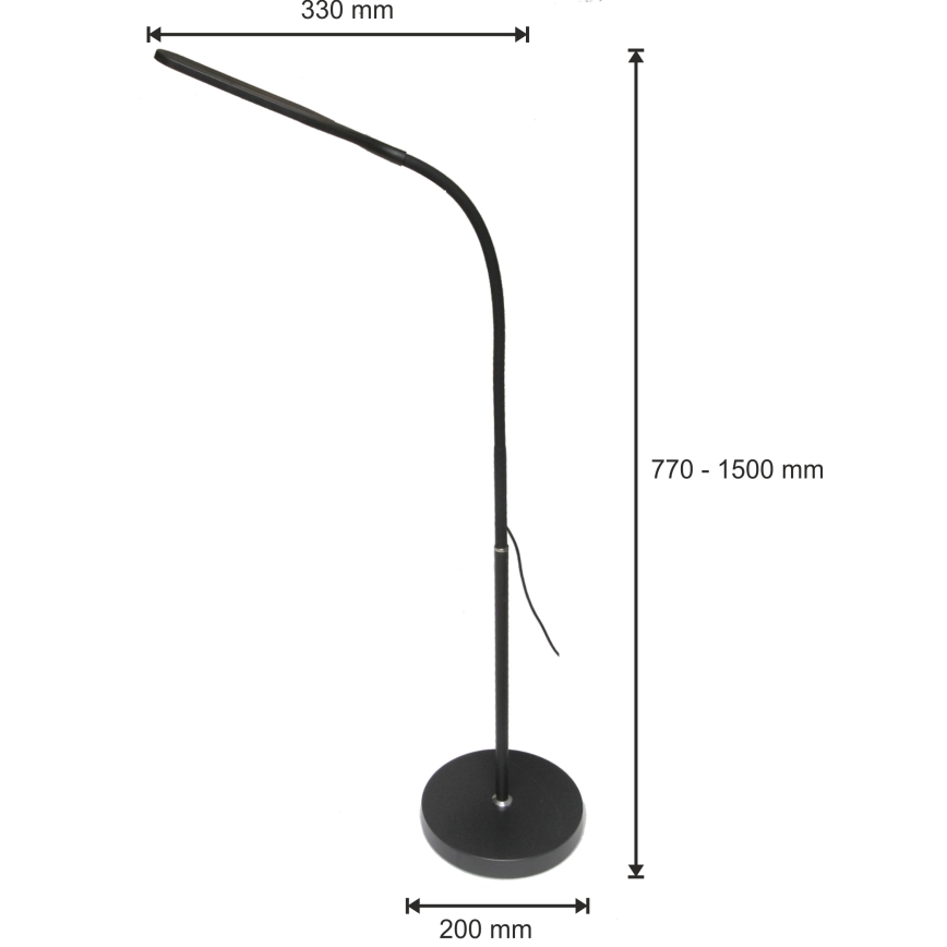 LED Aptumšojama lampa 3in1 LED/10W/230V 3000/4000/6000K CRI 90 melna