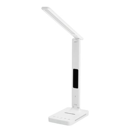 LED Aptumšojama galda lampa ar bezvadu uzlādi QI, ekrāns un USB ports LED/7W/230V 3000-6000K balta