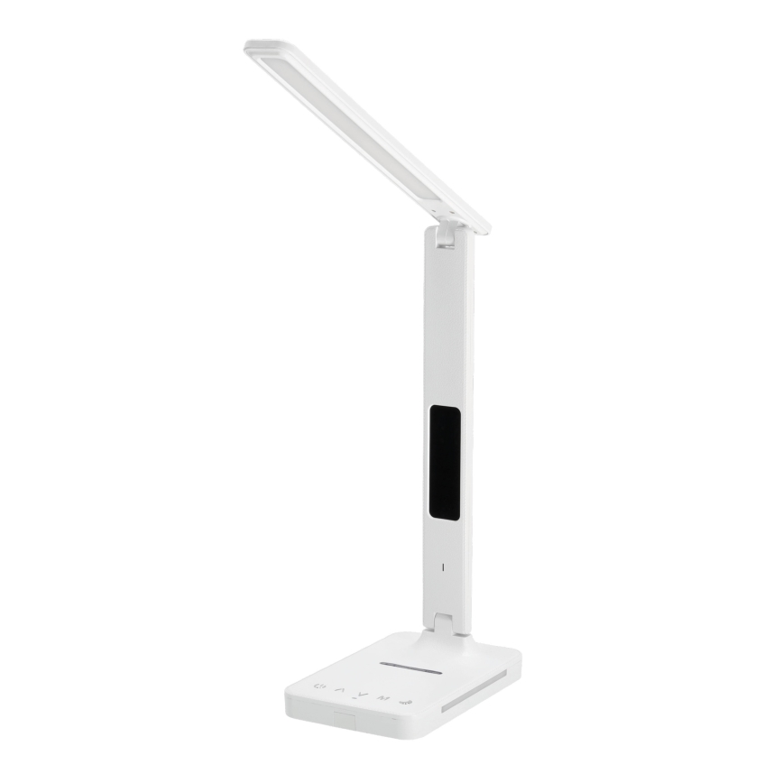 LED Aptumšojama galda lampa ar bezvadu uzlādi QI, ekrāns un USB ports LED/7W/230V 3000-6000K balta