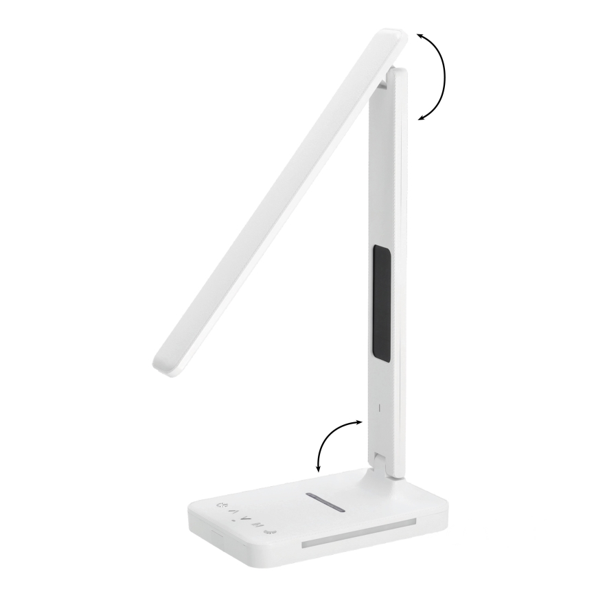 LED Aptumšojama galda lampa ar bezvadu uzlādi QI, ekrāns un USB ports LED/7W/230V 3000-6000K balta