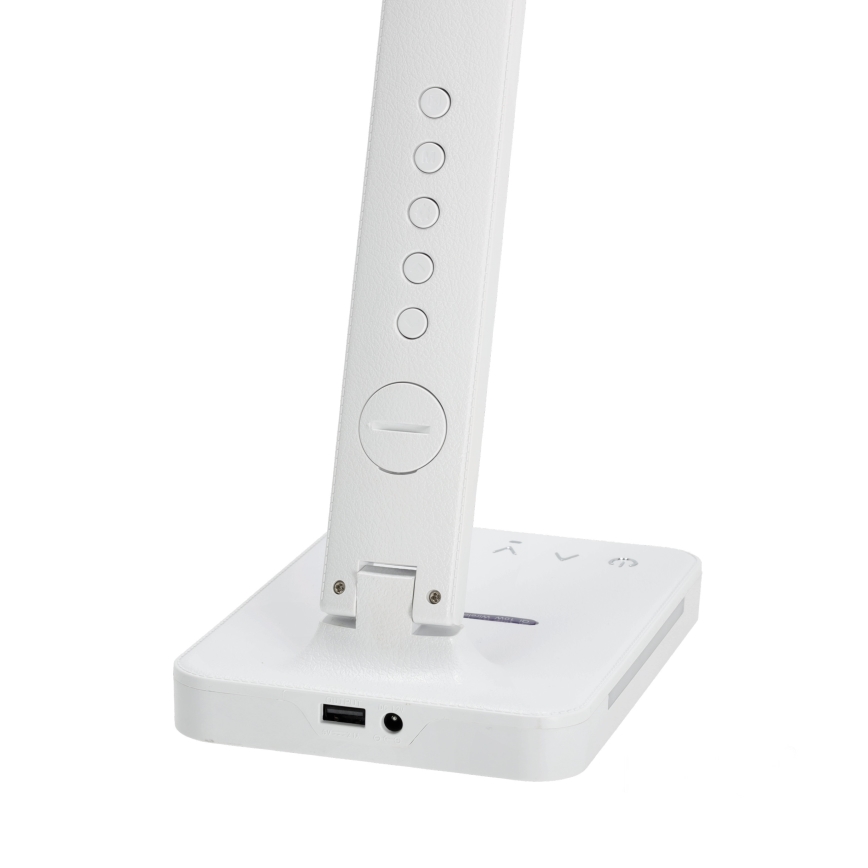 LED Aptumšojama galda lampa ar bezvadu uzlādi QI, ekrāns un USB ports LED/7W/230V 3000-6000K balta