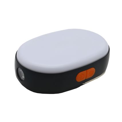 LED Aptumšojama uzlādējams lampa ar lādētājakumulatora funkciju K4 LED/1W/5V 3000-6500K IPX4 4000 mAh melna