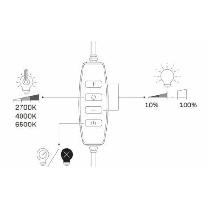 LED Aptumšojama lampa ar statīvu un turētāju vlogošanai LED/10W/5V 2700-6500K