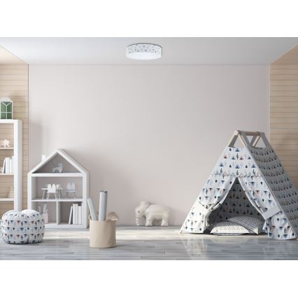 LED Aptumšojama bērnu griestu lampa SMART GALAXY KIDS LED/24W/230V 3000-6500K punkti, daudzkrāsaina + tālvadības pults