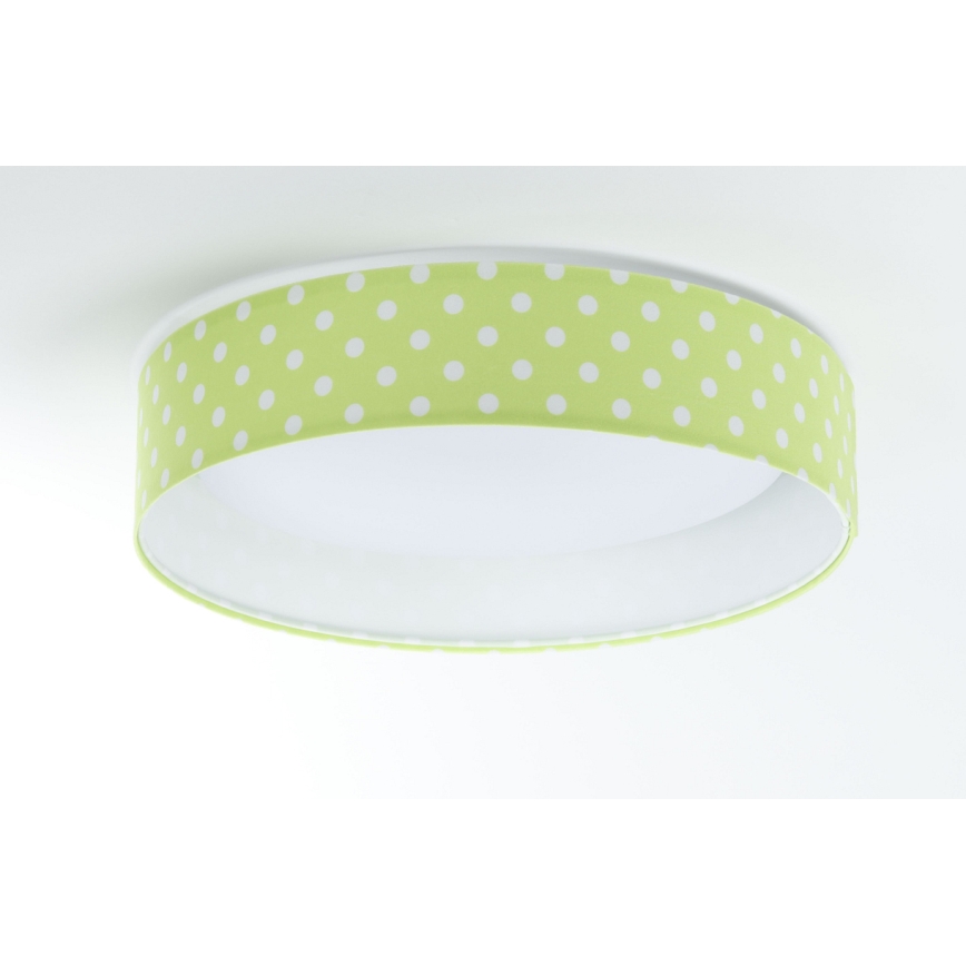 LED Aptumšojama bērnu griestu lampa SMART GALAXY KIDS LED/24W/230V 3000-6500K punkti, zaļa/balta + tālvadības pults