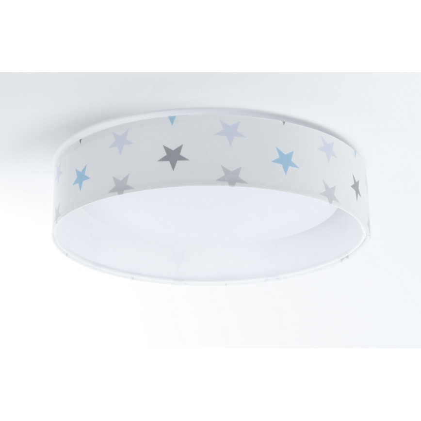 LED Aptumšojama bērnu griestu lampa SMART GALAXY KIDS LED/24W/230V 3000-6500K zvaigznes, balta/pelēka/zila + tālvadības pults