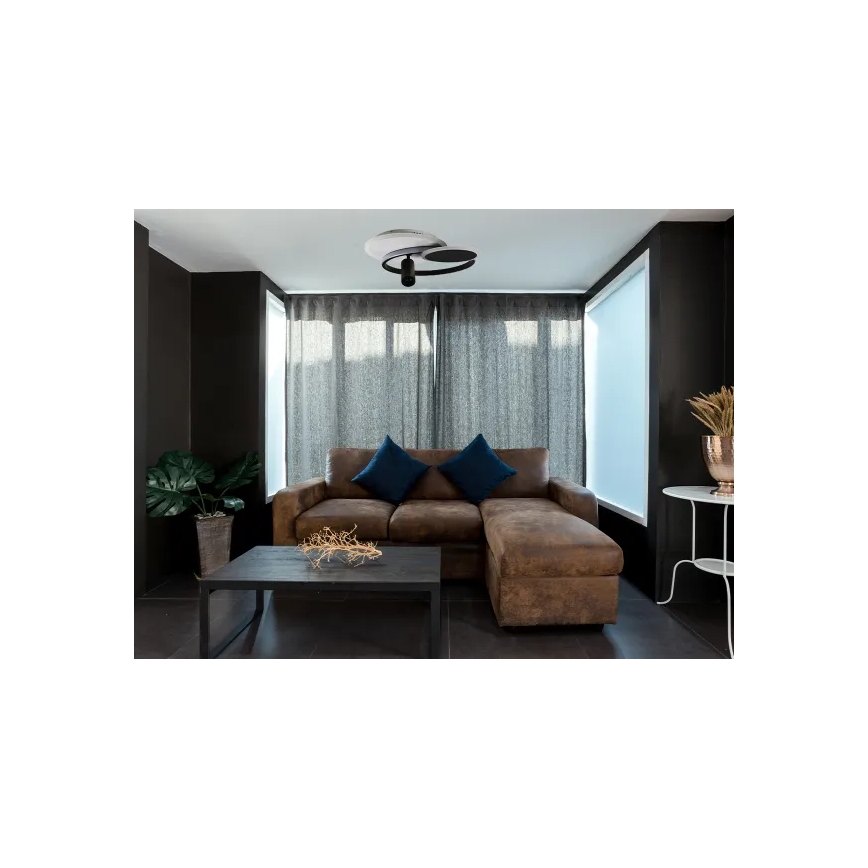 LED Aptumšojama griestu lampa LED/65W/230V 3000-6500K balta/melna + tālvadības pults