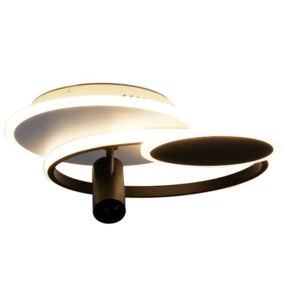 LED Aptumšojama griestu lampa LED/65W/230V 3000-6500K balta/melna + tālvadības pults
