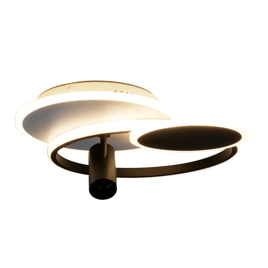 LED Aptumšojama griestu lampa LED/65W/230V 3000-6500K balta/melna + tālvadības pults
