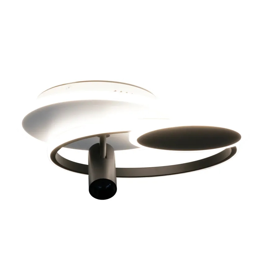 LED Aptumšojama griestu lampa LED/65W/230V 3000-6500K balta/melna + tālvadības pults