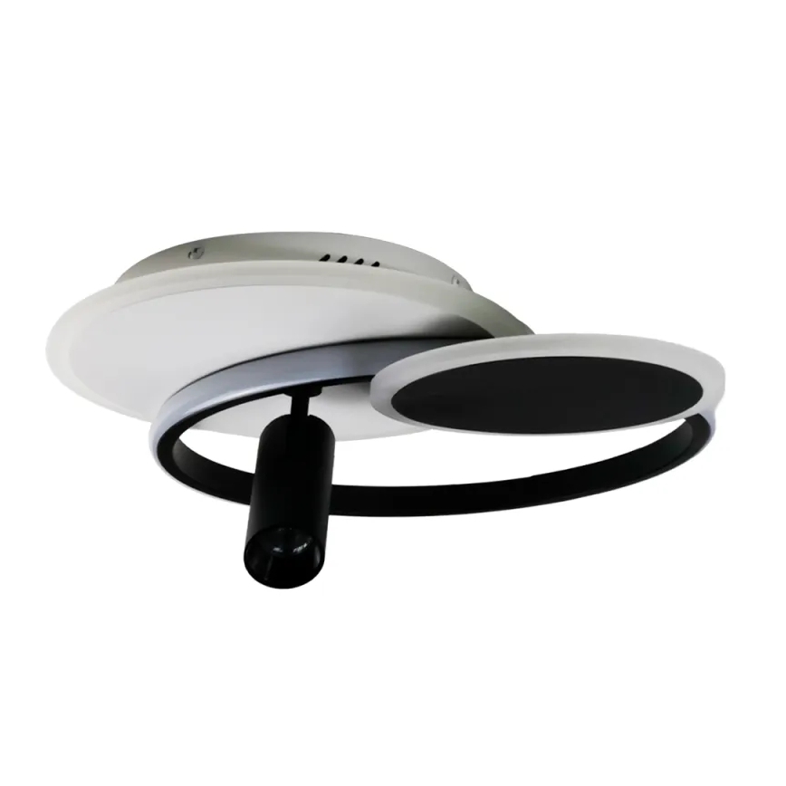 LED Aptumšojama griestu lampa LED/65W/230V 3000-6500K balta/melna + tālvadības pults