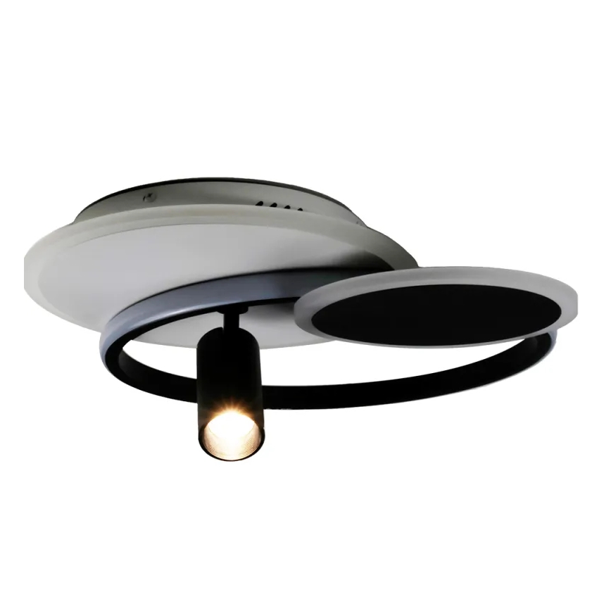 LED Aptumšojama griestu lampa LED/65W/230V 3000-6500K balta/melna + tālvadības pults