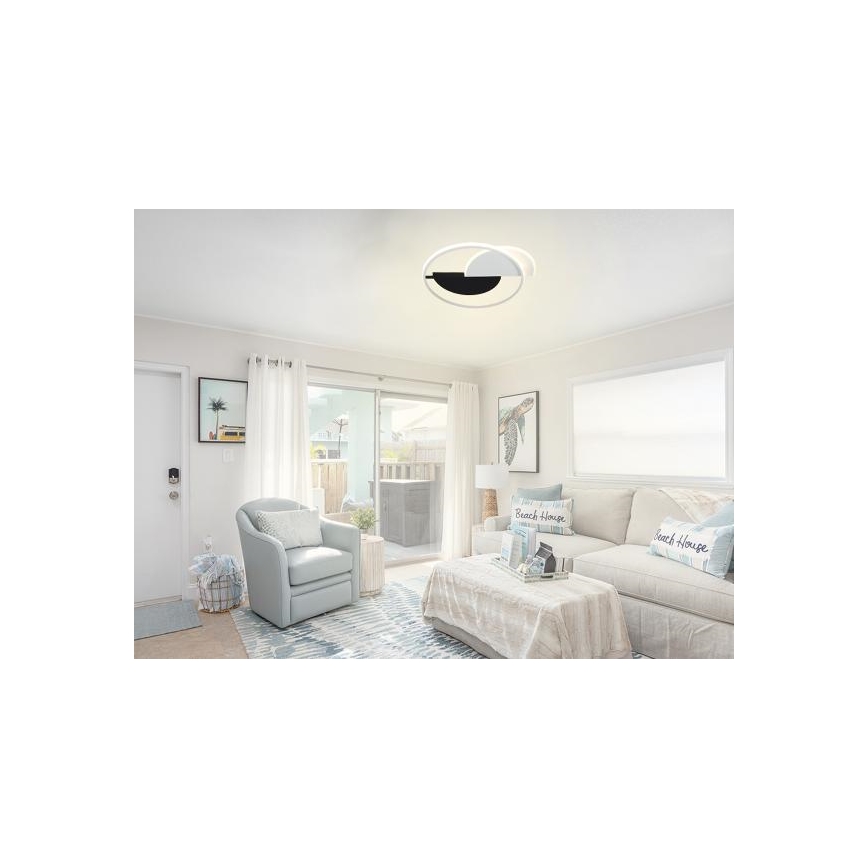 LED Aptumšojama griestu lampa LED/70W/230V 3000-6500K balta/melna + tālvadības pults