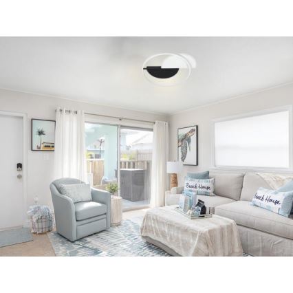 LED Aptumšojama griestu lampa LED/70W/230V 3000-6500K balta/melna + tālvadības pults