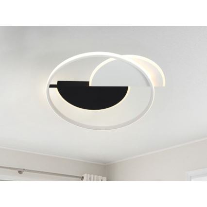 LED Aptumšojama griestu lampa LED/70W/230V 3000-6500K balta/melna + tālvadības pults