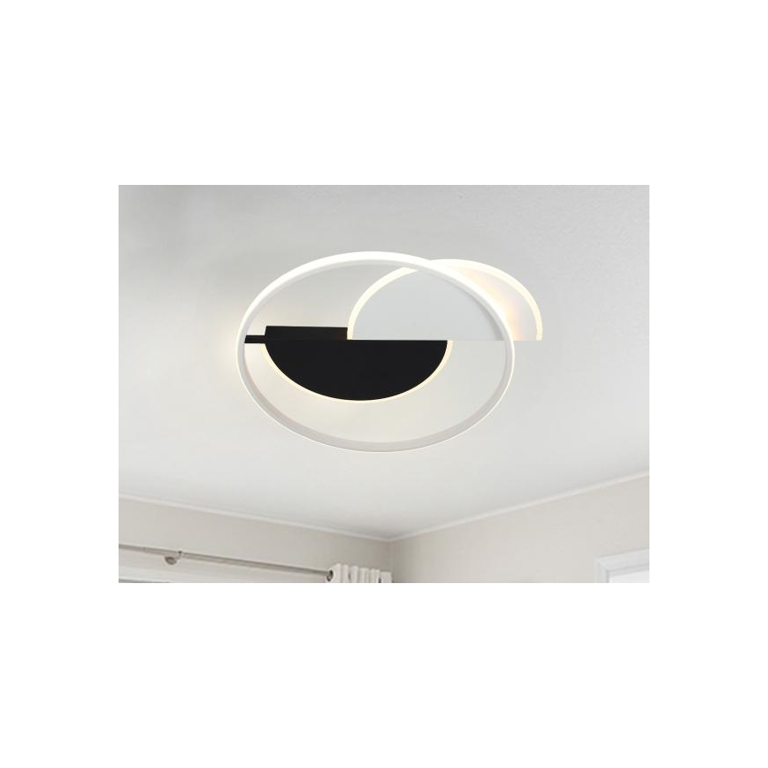 LED Aptumšojama griestu lampa LED/70W/230V 3000-6500K balta/melna + tālvadības pults