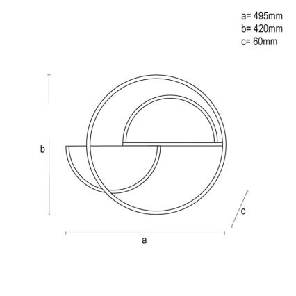 LED Aptumšojama griestu lampa LED/70W/230V 3000-6500K balta/melna + tālvadības pults