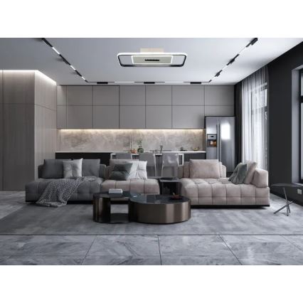 LED Aptumšojama griestu lampa LED/75W/230V 3000-6500K balta/melna + tālvadības pults