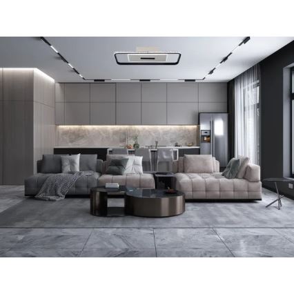 LED Aptumšojama griestu lampa LED/75W/230V 3000-6500K balta/melna + tālvadības pults