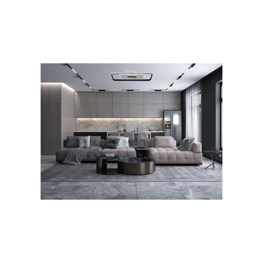 LED Aptumšojama griestu lampa LED/75W/230V 3000-6500K balta/melna + tālvadības pults