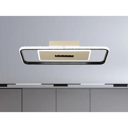 LED Aptumšojama griestu lampa LED/75W/230V 3000-6500K balta/melna + tālvadības pults