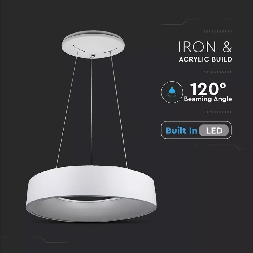 LED aptumšojama lustra ar auklu 1xLED/30W/230V